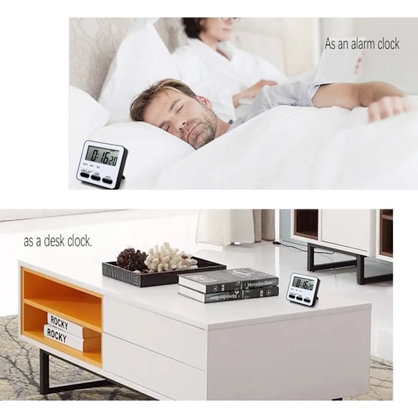 Digital køkken timer nedtælling/optælling alarmur