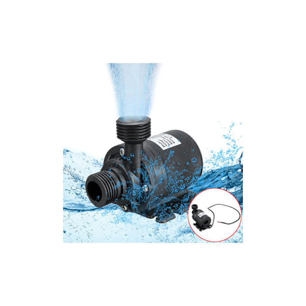 DC12V 5M 800L/H Hiljainen Tehokas Upotettava Pumppu 4-Piste Harjaton DC-Suutin Pumppu 50cm Kaapeli