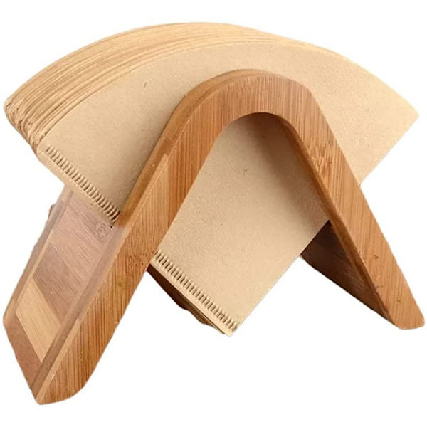 Kaffe Filterpapir Dispenser Holder Bambus Træ Papirholder Papir Opbevaring Display Hyldeholder til Espre Kaffemaskine