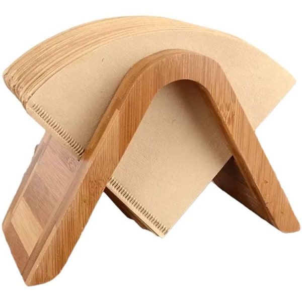 Kahvinsuodatinpaperin annostelijan pidike Bambuinen puinen paperiteline P