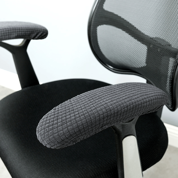 Grå 1 par polyester armlæn covers til kontorstol - aftagelig, elastisk, vaskbar og vandtæt
