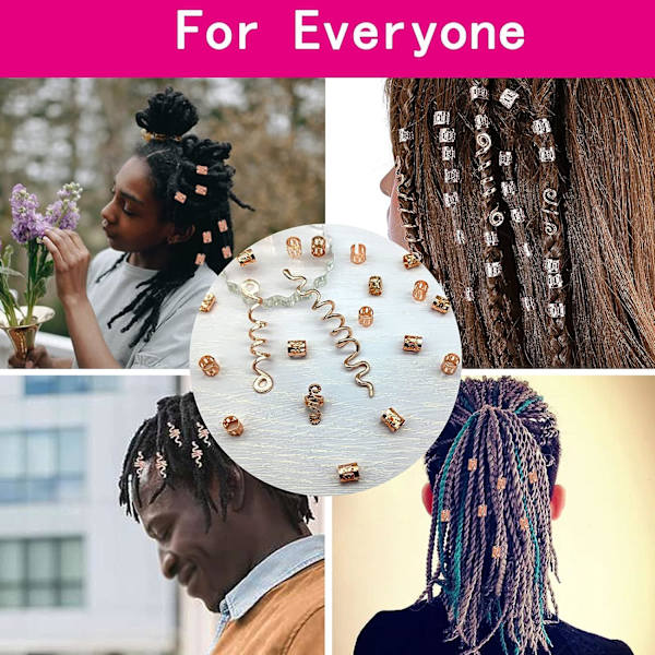 28 kpl (ruusukulta) Hiustenkierukorut Viikinkityyliin Säädettävät Hiussomisteet Parta Hiustenkierukkaputket Metalli Dreadlocks Viikinkien Hiustenkierukat Kierukkakiepit Minulle