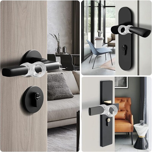 (Läpinäkyvä) Ovenpysäyttimet 10 PVC-osaa Porte Kahva Porte Ovi Silikoni Porte Porte Porte Suojaus Silikoni