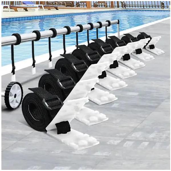 Pool Cover Roller Attachment Straps Kit 8PCS för Swimming Solar Pool