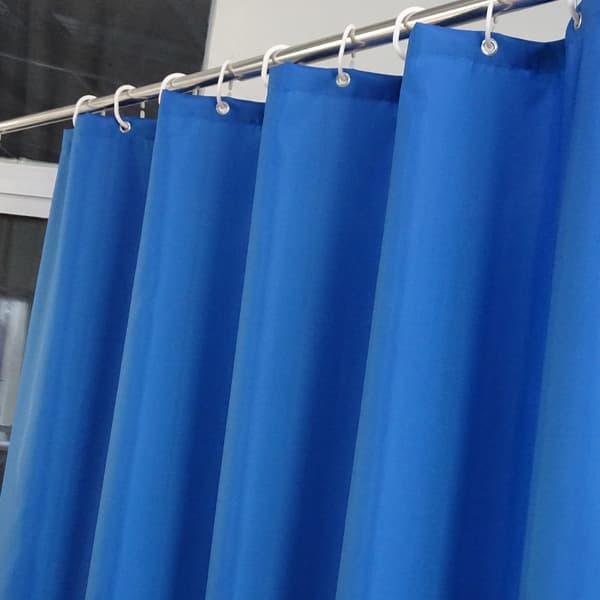 Blå Polyester Vanntett Dusjforheng 80*180cm Ensfarget Bat