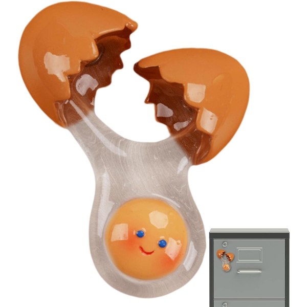 Kjøleskapsmagnet - Harpikssimulering Egg Kjøleskapsmagneter, liten fargef
