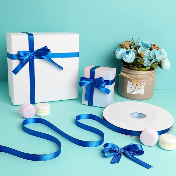 Presentförpackning Satängband, 20mmx91m Julband, DIY Presentband för Födelsedagsdekorationer, Festpresentförpackning, Sömnadshantverk eller Bröllopsdekor