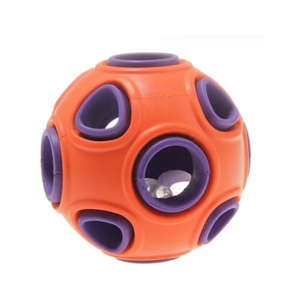 (Violetti pallo LEDillä) 8cm Rolin Roly koiran pallo LED TOET TOET POUR LIGHT BALL BOURCH INTERACTIVE ELASTISELLA CLOTTER KOIRAN PALLO LED TOET MYYNTIIN