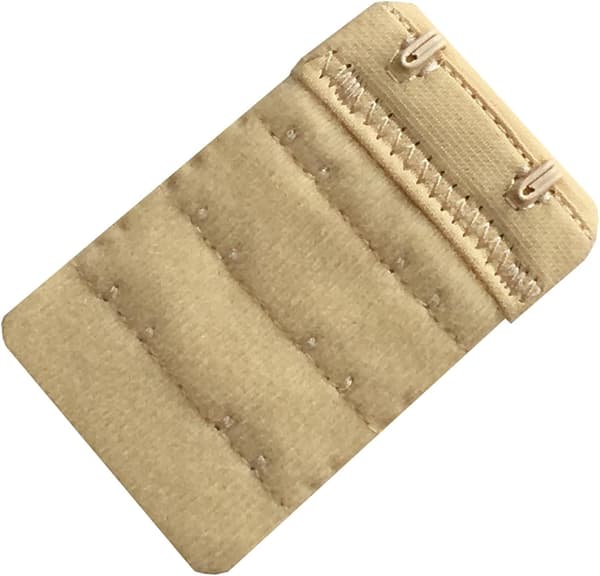 Beige Dam 3-pack Mjuka Bekväma Bh-förlängare 2 Hakar, 6,1 cm x 3,8 cm