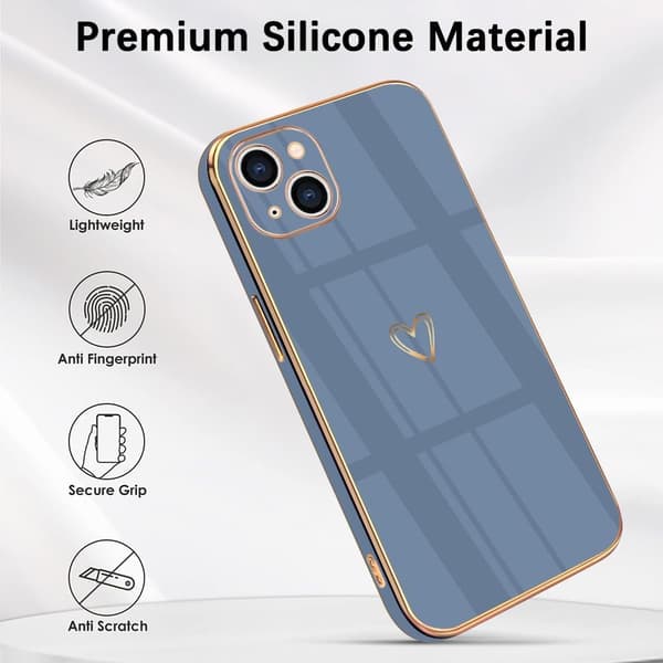iPhone 13 -kuori söpöllä suojakuorella, sininen