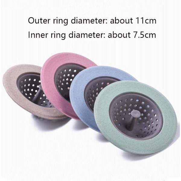 Diskbänkslock, 4-pack, för diskhoar och badrumsrör, anti-vridningsdesign, hållbara och lätta att rengöra, vattentät och vattentät tätning