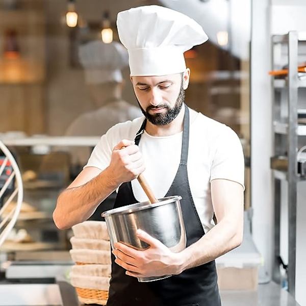 2 st kockhattar för kvinnor män, justerbar kökshatt med elastiskt band, andningsbar mössa kockbagare svamp kock toque för vuxen bakverk hem restaurang