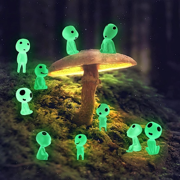 10 stk Halloween Alien Spøgelse Mikrolandskab Ornament Have Sæt