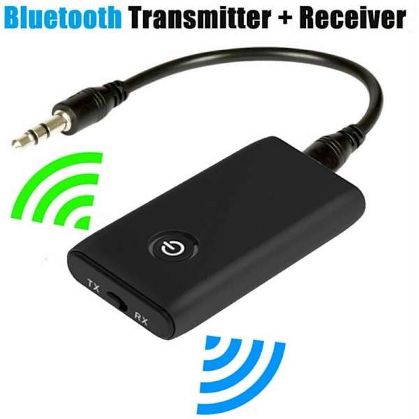 Bluetooth 5.0 sender, 2 i 1 trådløs 3,5 mm adapter, adapter sender og mottaker, 2 i 1 adapter, 3,5 mm Jack Aptx og USB,
