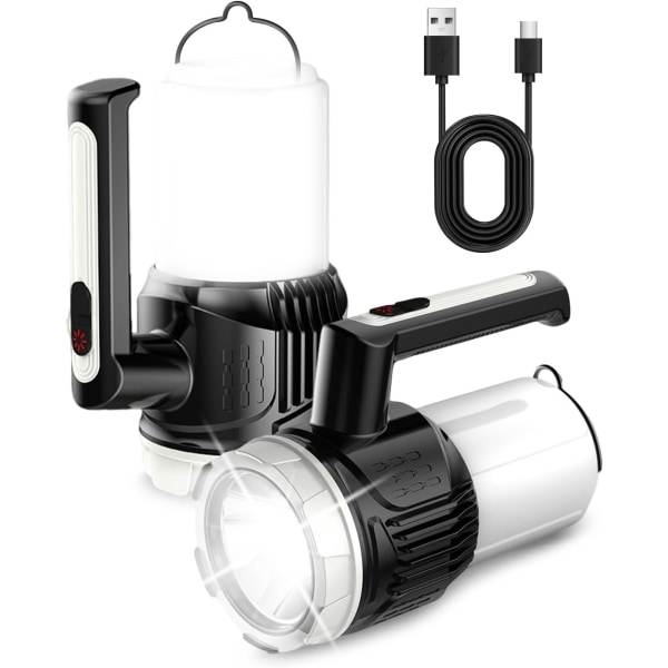 Campinglys Gjenladbar 1500 Lumen LED Campinglys Rask Direkte Lading 6 Moduser Campinglommelykt Vanntett Utendørs