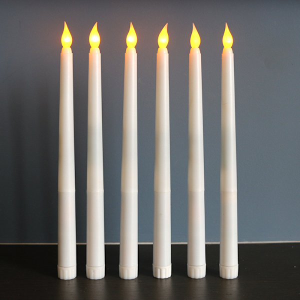 Flamlösa ljus för Halloween-dekorationer, varma glitter LED-ljus för hem och juldekorationer (1-pack)