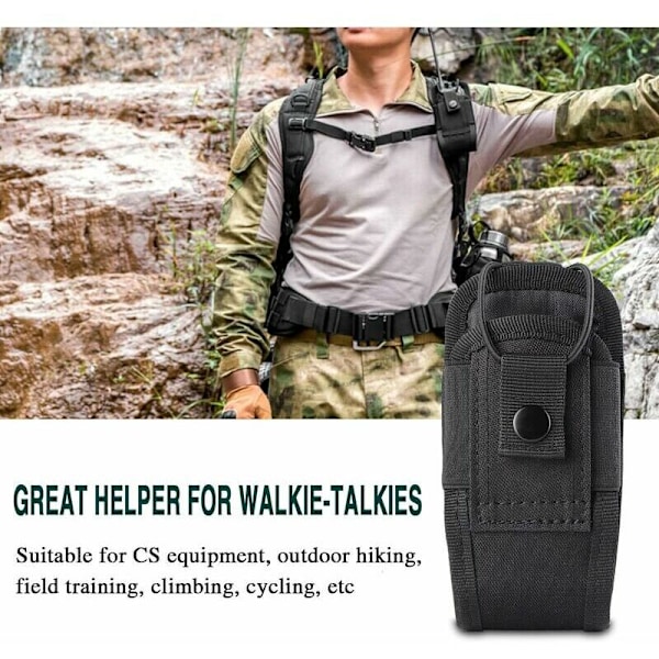 Taktiskt Armé Fodral Fira Cears Ficka för Bärbar Radio eller Walkie-Talkie