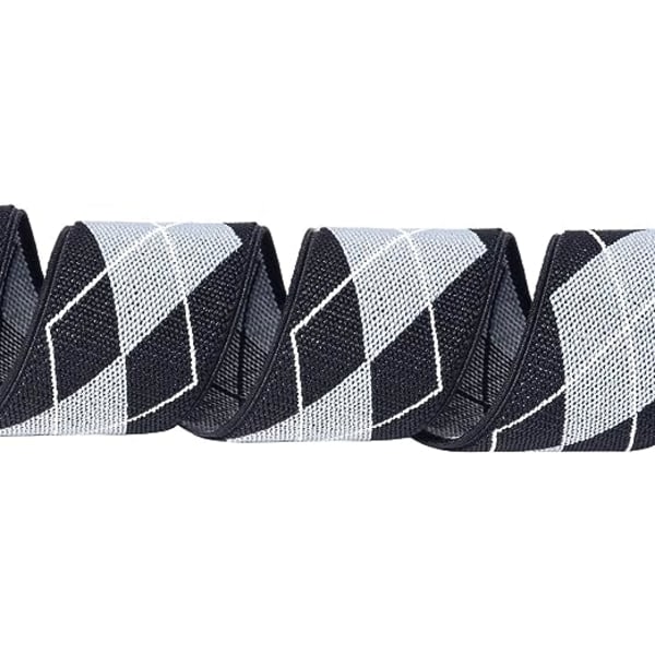 Bred herrsele med 4 clips i läder, elastisk och justerbar Y-modell