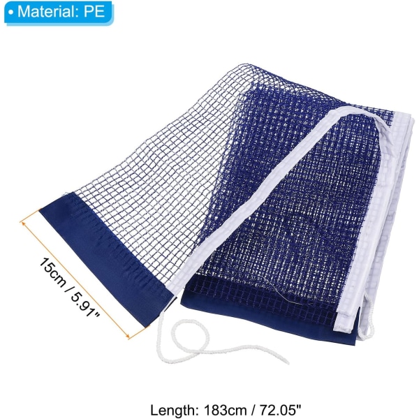 Bordtennisnät Ersättning, 2 Pack Pingis Nät Sträng Spänning Utrustning Tillbehör PE för Inomhus Utomhus, Blå