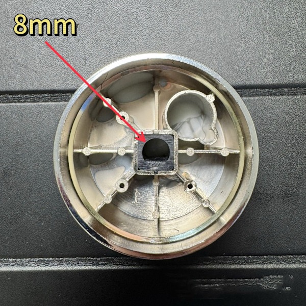 Set med 4 universella kontrollknappar för gasolgrill, för spis/ugn/grill Diameter 58mm BBQ ((Kärna 8MM--Platt Kärna))