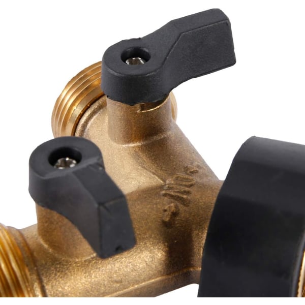 Dobbelt vaskemaskine vandhane, 2-vejs Y-havevandslange splitter til 3/4\" forsynings slanger, Heavy Duty messing dobbelt have udendørs vandhane