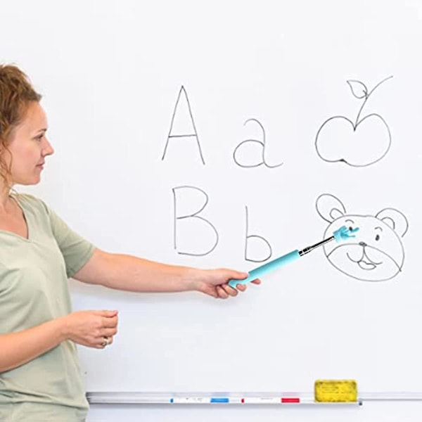 Teleskopisk Lärarens Pekstift, Mini Handpekstift Fingerpeksstav, Infällbar Lärarens Pekstift, Presentation Verktyg Svart