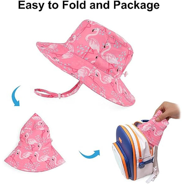 Justerbar baby solhatt barn sommar keps bred brätte för pool/strand/simning/utomhus