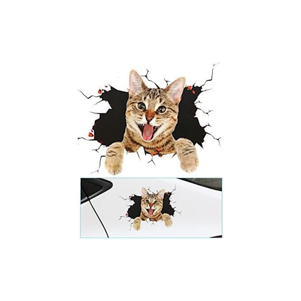(180 × 240 × 1) Chat klistermærker 3D Kat klistermærker Chat klistermærker Mignon dyr Vægklistermærker bilklistermærker bil knæk bilklistermærker