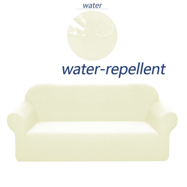 Stretch Soffaöverdrag, Vattentätt och Repskyddande för 1-Sits Soffa, Elegant Mönster med Halkskyddande Skumrullar (4-Sits Soffa, Ljusgrå)-235-300c