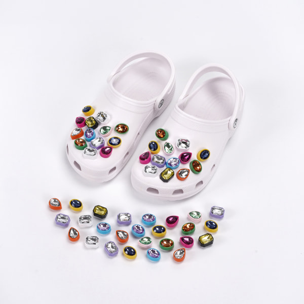 26 stykker Shoe Charms Shoe Charms for Skodekorasjon flerfarget