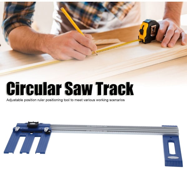 Skärguideplatta för träbearbetning, positioneringsplatta för cirkelsåg i aluminiumlegering 0-65 cm