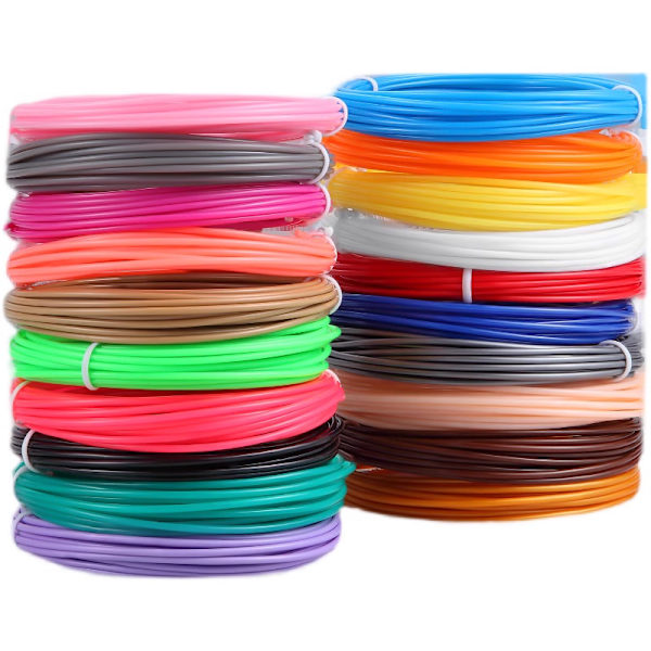 10 lyse farver af 1,75 mm 3D-pen PLA-filamentrefill, 10 m pr. farve, 100 m i alt 3D-pen/3D-printer prøvepakke