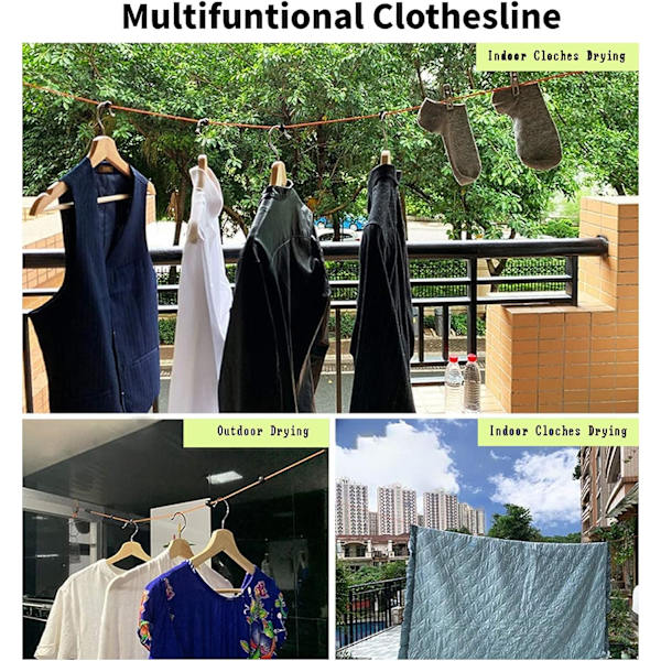 Retractable camping clothesline