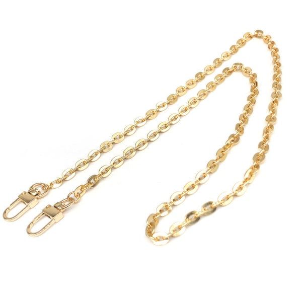 Mini kobber pung kæde skulder crossbody strop taske tilbehør charme dekoration (guld, 110cm)