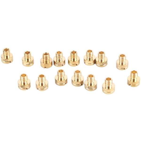 Sæt med hovedkarburator dyser 15 88-150 i slidstærkt metal til Mikuni N100 604, VM22, VM24, VM26, VM30