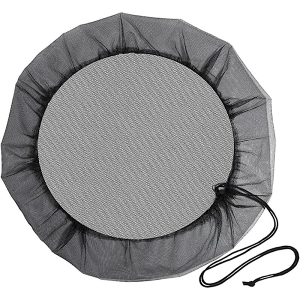 Setti, jossa 2 sadeveden keräysverkkoa säädettävällä kiristysnyörillä hyttysten, lehtien, roskien ja sateen tarvikkeiden välttämiseksi (musta, 80 cm)