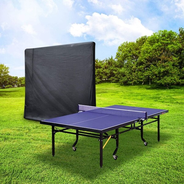 Bordtennisbord Trekk Vanntett Trekk for Ping Pong Bord 165 x 70 x 185 cm Svart