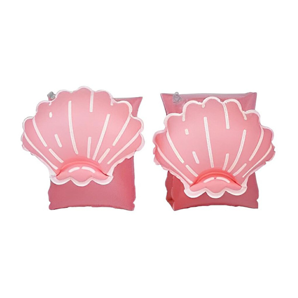 Säkerhetsarmband för barn, vattentätt, andningsbart, simbassängleksak, PVC, simarmband, rosa skal