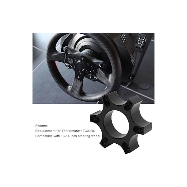 Snabbkopplingsnavadapter för Ratt, Rattadapterplatta i Aluminiumlegering, 70mm Distans för Thrustmaster T300RS med 13-14 tums Ratt