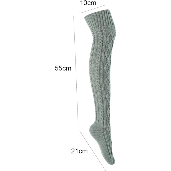Støvletter, knestrømper, vintervarme basisstrømper, elastiske varme knebeskyttere, knebeskytterermer, egnet for kvinner og jenter for å lindre leddsmerter (lys g