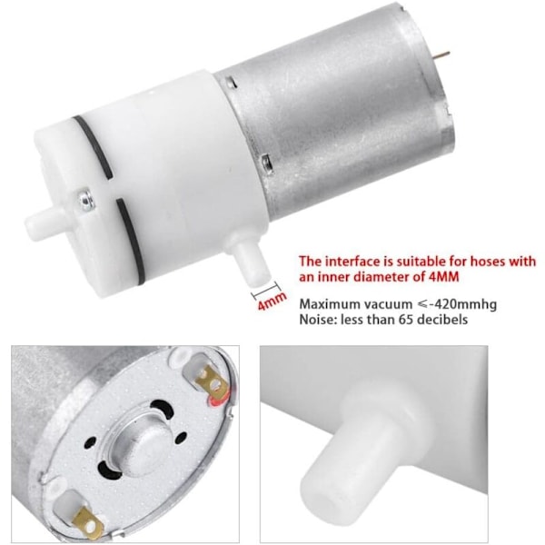 DC 12V mikro elektrisk vakuumpumpe 12V mini luftpumpe elektrisk motor
