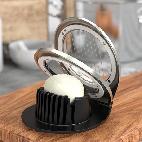 Egg Slicer, Boiled Egg Slicer, Heavy Duty Egg Slicer for Eggs, Strawberries, Mushrooms, Soft Fruits, Stainless Steel Wire, 2 Slicing Styles, Easy to