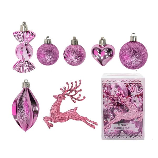 Julkula, juldekoration, festlig atmosfär, julgranshänge, älgkaramell (rosa)