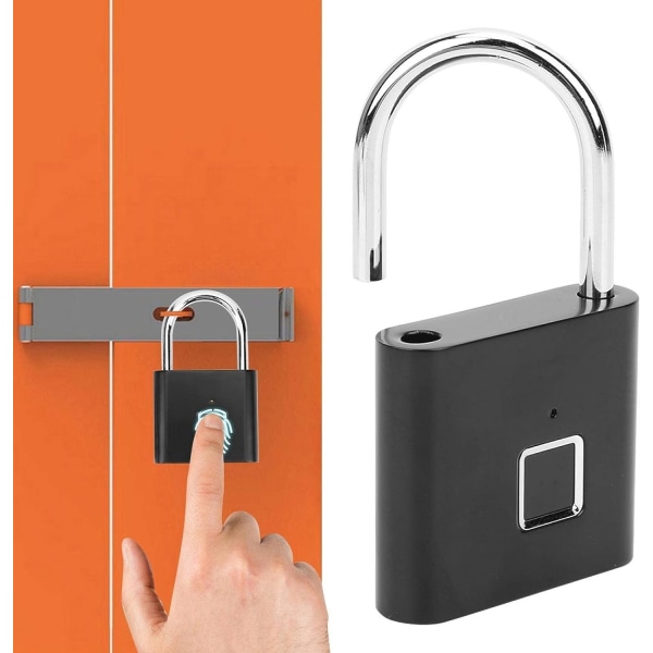 Fingeraftryk smart hængelås, nøglefri mini elektronisk hængelås, Porta