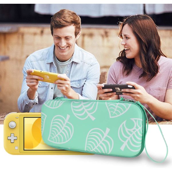 Grön - 1 st Nintendo Switch-organisatör (utan konsol) 10 spelkortplatser i skyddande PU-fodral för Nintendo Switch och tillbehör.