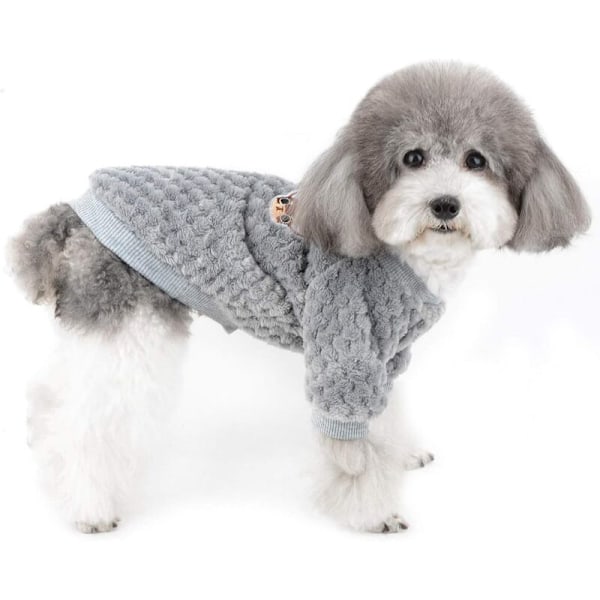 CSParkv-EU (hals: 23 cm rygg: 20 cm bröst: 32 cm) Liten hund/fleece hund varm vinterkappa djurtröja valpjacka skjorta chihuahua yorks