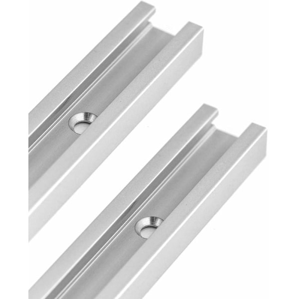 400 mm T-spår T-skena i aluminium, T-spårskena för bordssåg, krossnings- och träbearbetningsverktyg, 19 x 9,5 mm, 2 stycken