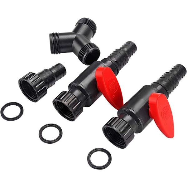3-tiejakaja 20/25mm (3/4 1\") Y-jakaja-adapteri Säädettävä ABS Y-jakaja Letkuliitin lampipumpulle Puutarhaletkulle ja vesiväylälle