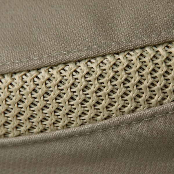 Turgåerhatt - bred buet kant, skjult lomme (beige)