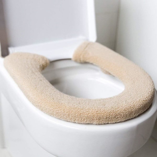 Tykt toiletsædebetræk - Antibakteriel - Varm, Universal - Beige